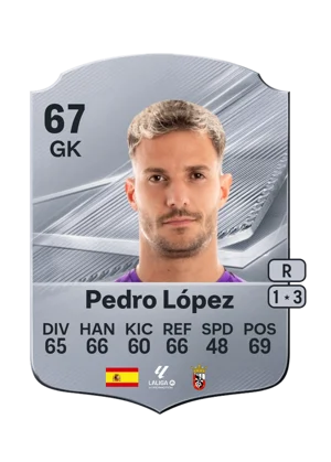 Pedro López 67 GK