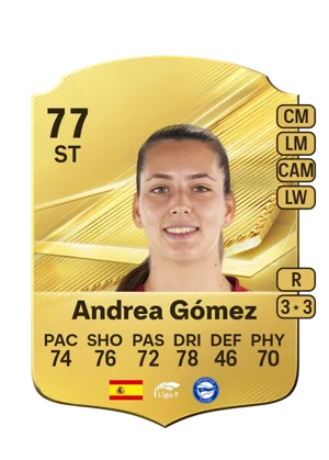 Andrea Gómez 77 ST