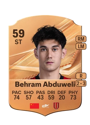 Behram Abduweli 59 ST