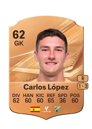 Carlos López 62 GK